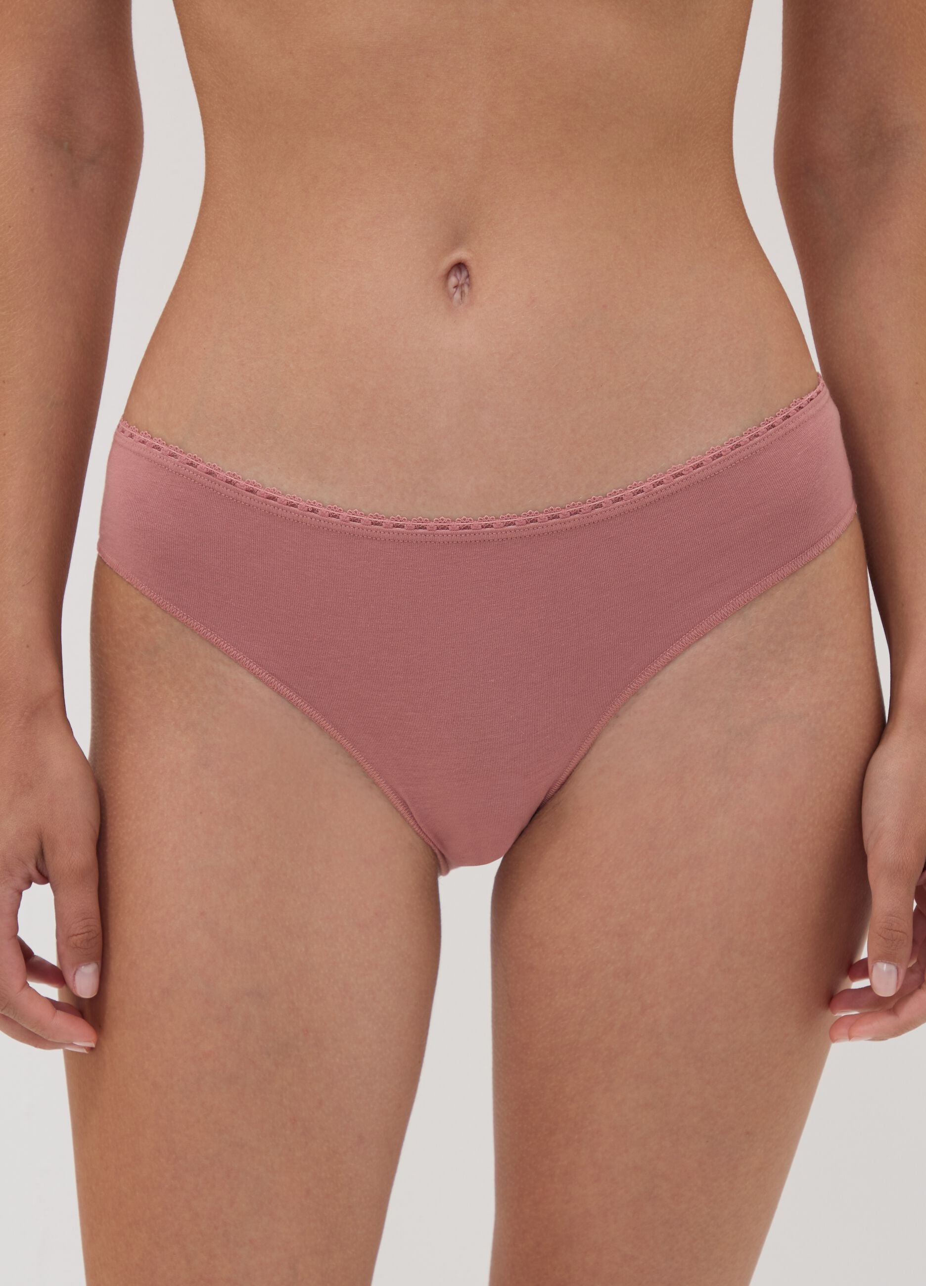 Three-pack of multicolour stretch organic cotton-blend briefs