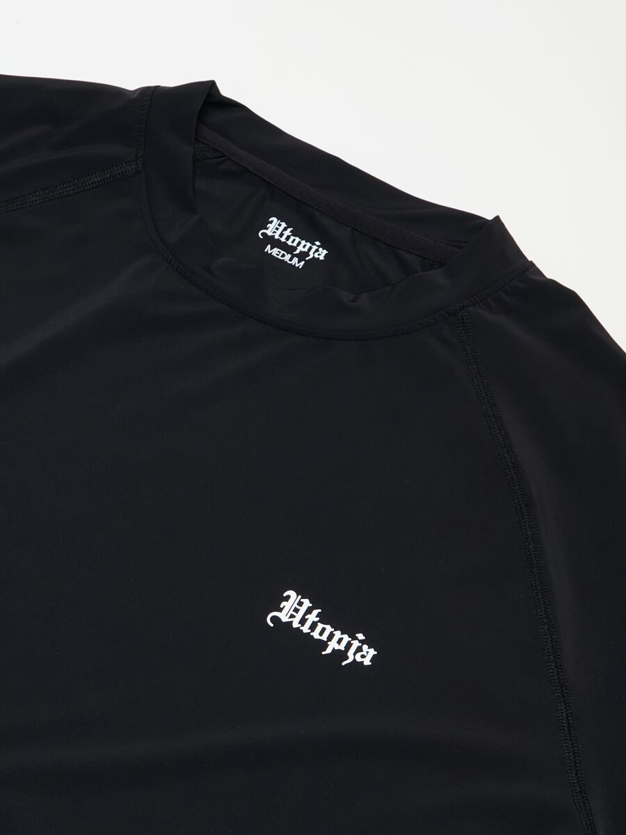 Short Raglan-Sleeved T-shirt Black_6
