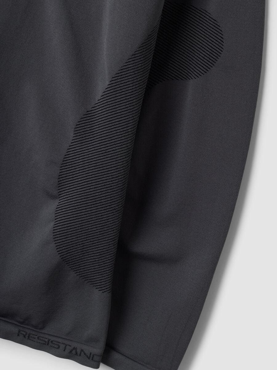 Grey thermal long-sleeve stretch T-shirt, 2-way stretch ALTAVIA_7