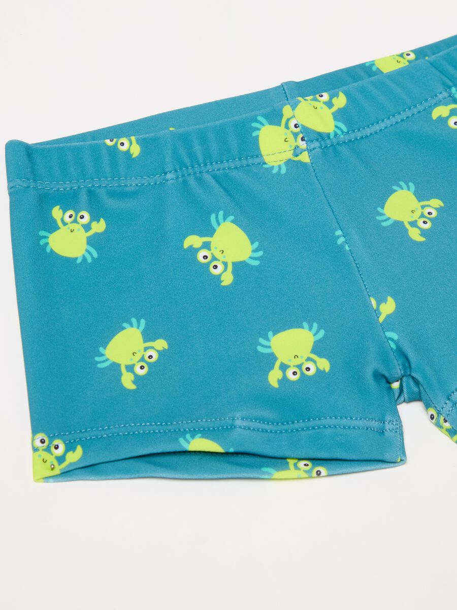 Swimming trunks with crabs print_1