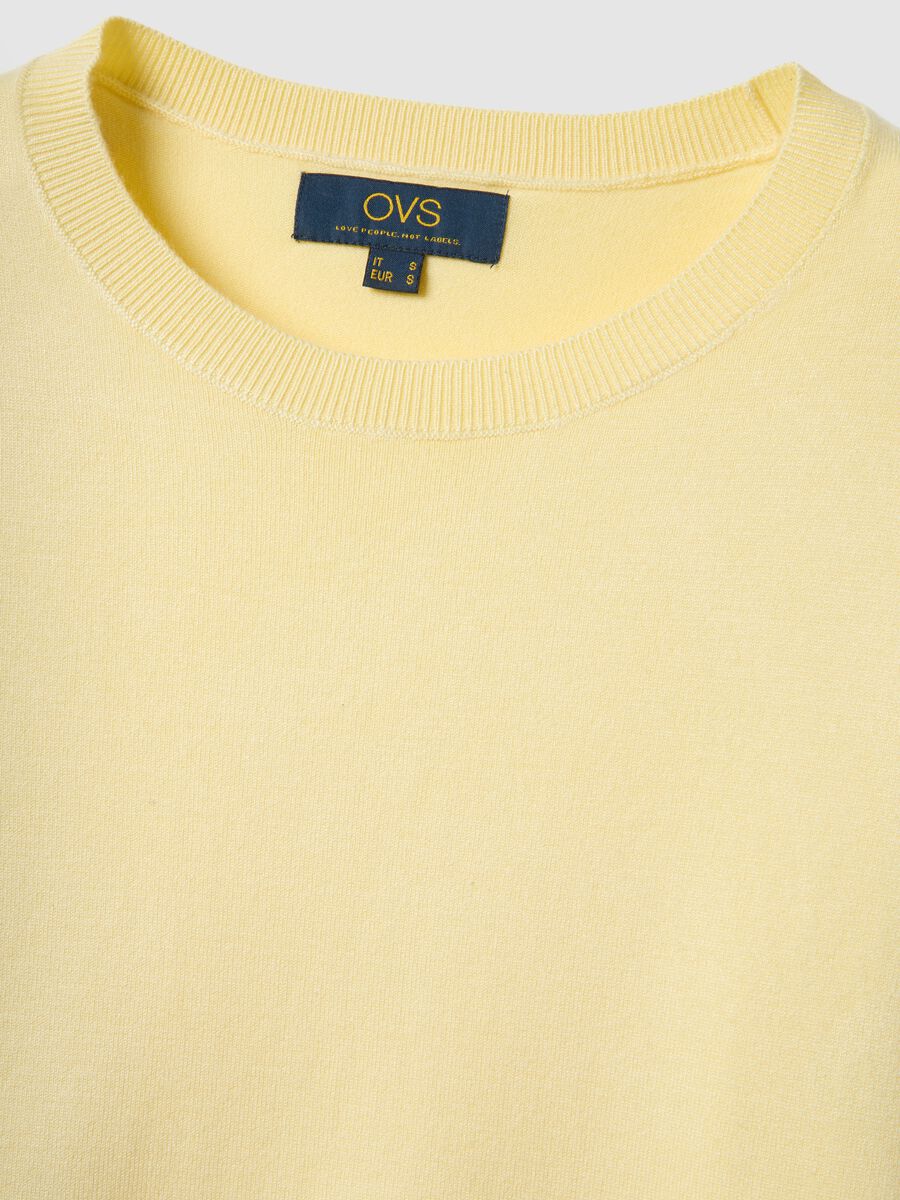 Yellow crew neck jumper regular fit_5