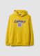 Sweatshirt amarela com capuz em mistura de algod&atilde;o com estampado Lakers_0