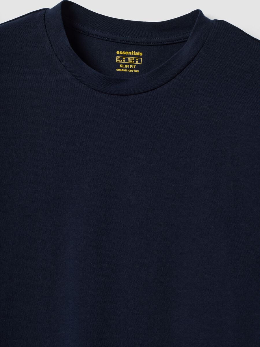 &Mu;&pi;&lambda;&epsilon; &alpha;&nu;&delta;&rho;&iota;&kappa;ό T-shirt &alpha;&pi;ό &omicron;&rho;&gamma;&alpha;&nu;&iota;&kappa;ό &beta;&alpha;&mu;&beta;ά&kappa;&iota;, slim fit, &kappa;&omicron;&nu;&tau;&omicron;&mu;ά&nu;&iota;&kappa;&omicron;_2