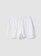 White pure cotton shorts with elasticated waistband_0