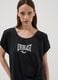 Black pure cotton regular fit T-shirt with knot detail_2
