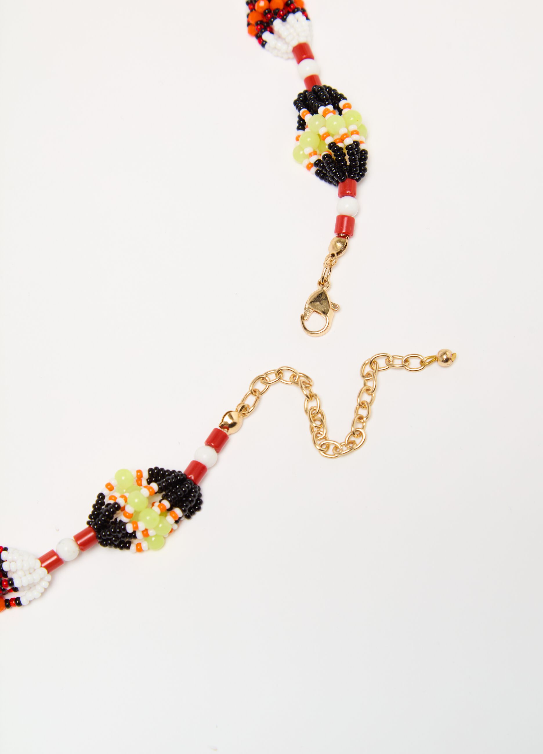 Multi-colour bead necklace