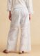 White pure cotton broderie anglaise palazzo trousers_2