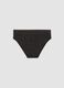 Cueca preta em algod&atilde;o org&acirc;nico de cintura regular com Lurex_1