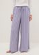 Purple striped viscose pyjama trousers with regular fit_1