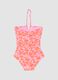 Girls&rsquo; pink tropical print stretch swimsuit_1
