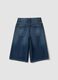 Blue pure cotton baggy denim shorts_5