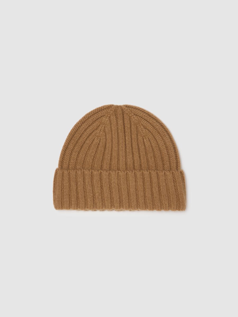 Brown hat in pure cashmere_0
