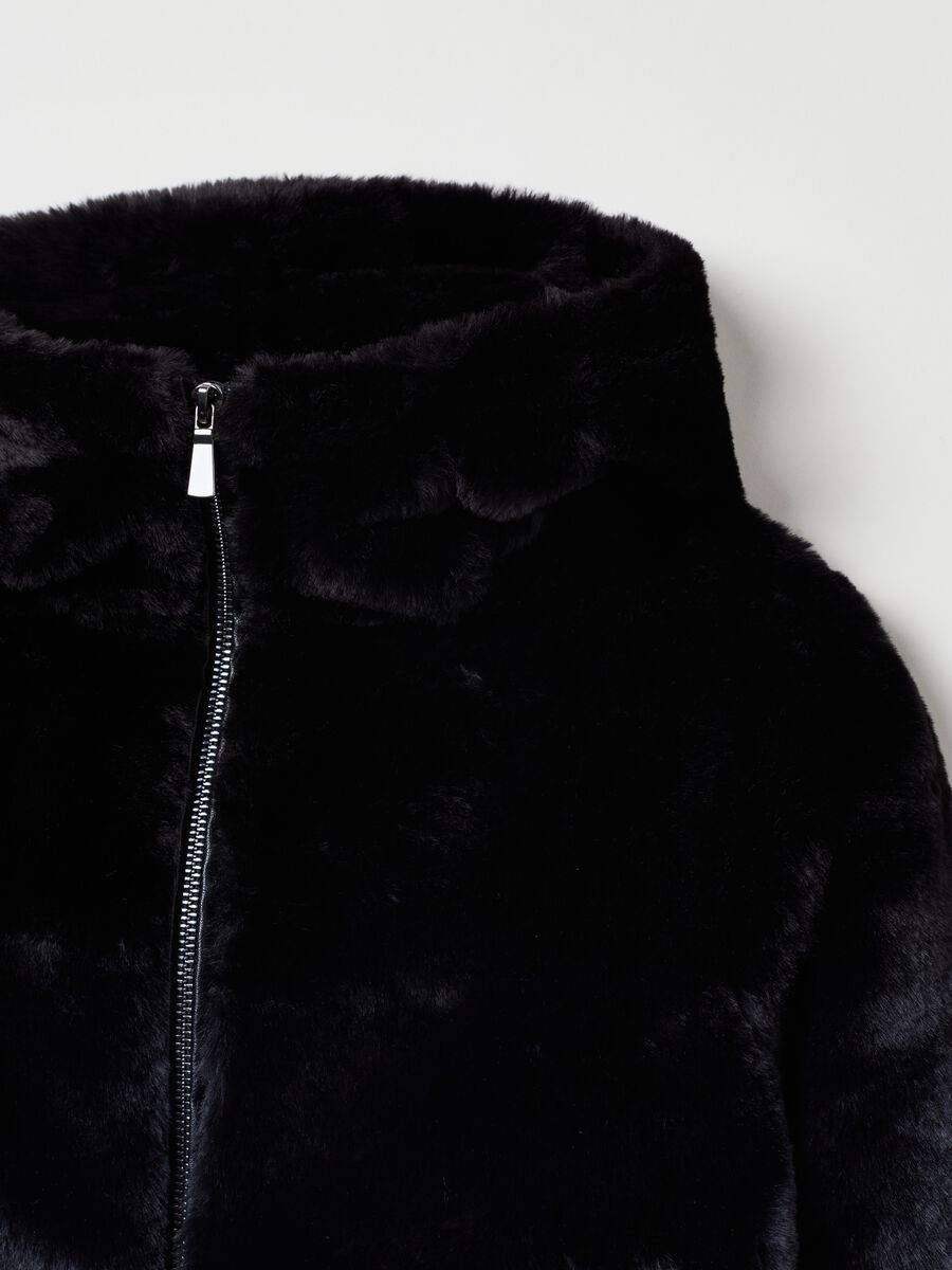 Full-zip jacket in faux fur_2