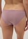 Regular fit pink stretch cotton briefs with lace_2