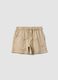Beige Shorts aus Bio-Baumwolle mit Allover-Print_0
