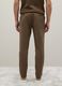 Brown stretch cotton trousers with zip and button_2