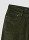 Pantaloni verdi in cotone elasticizzato a coste slim fit_1