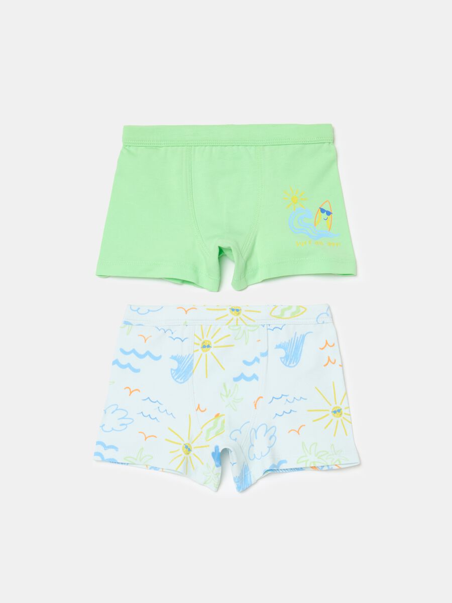 Two-pack boxer shorts in organic cotton with print_0