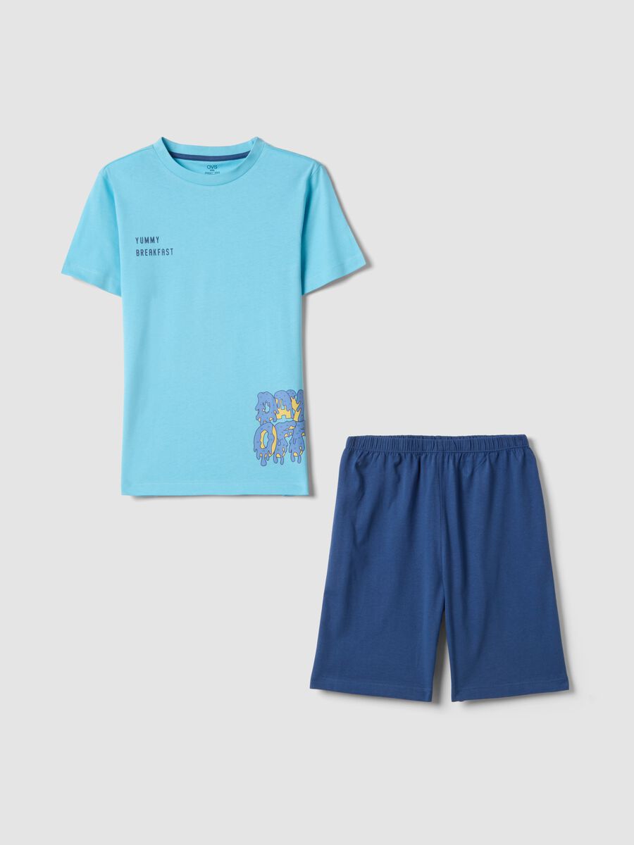 Boys' multicolour pure cotton pyjama in regular fit with print_0