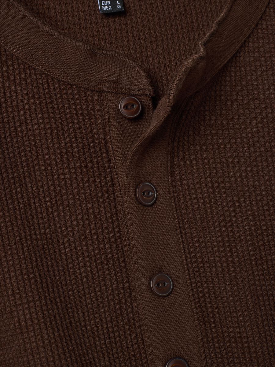 Maglia marrone chiaro girocollo in puro cotone over fit_1