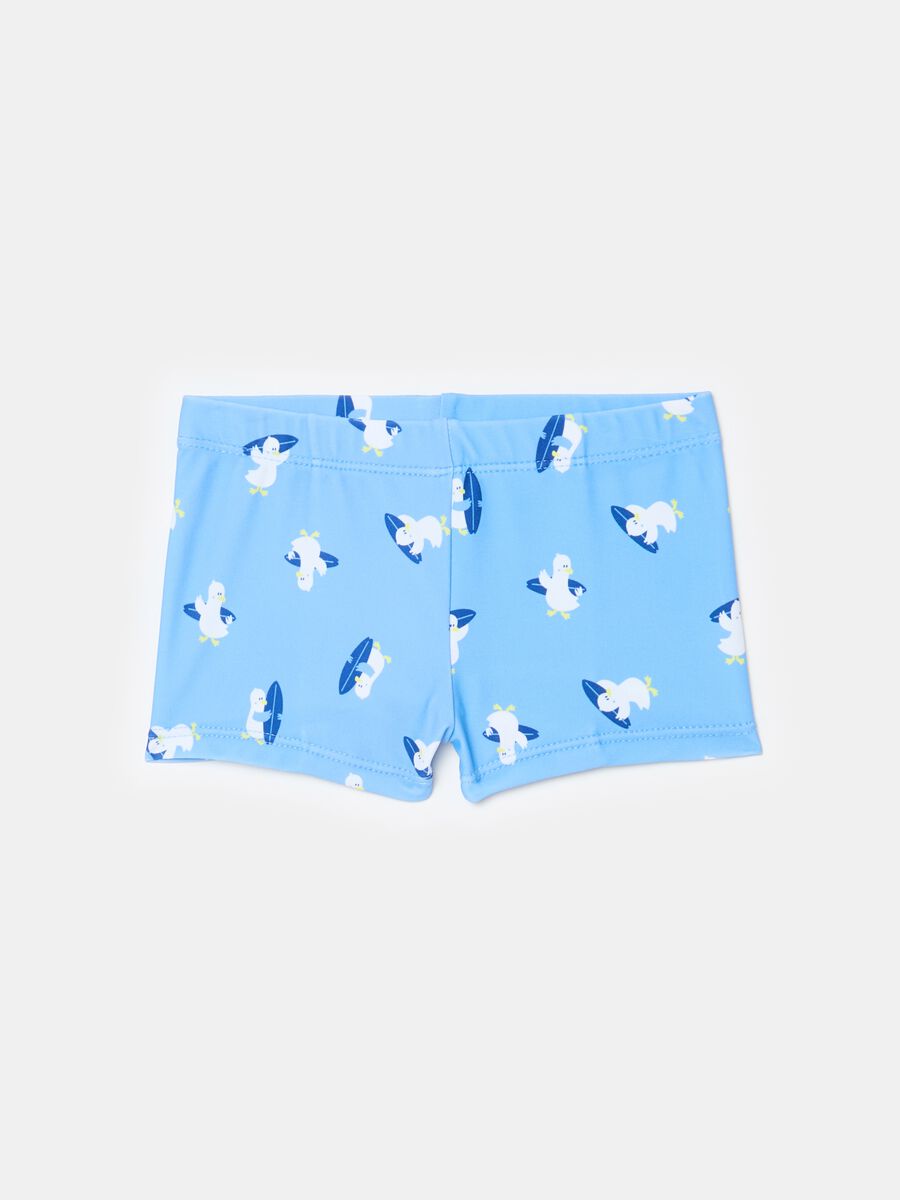 Swimming trunks with seagull print_0