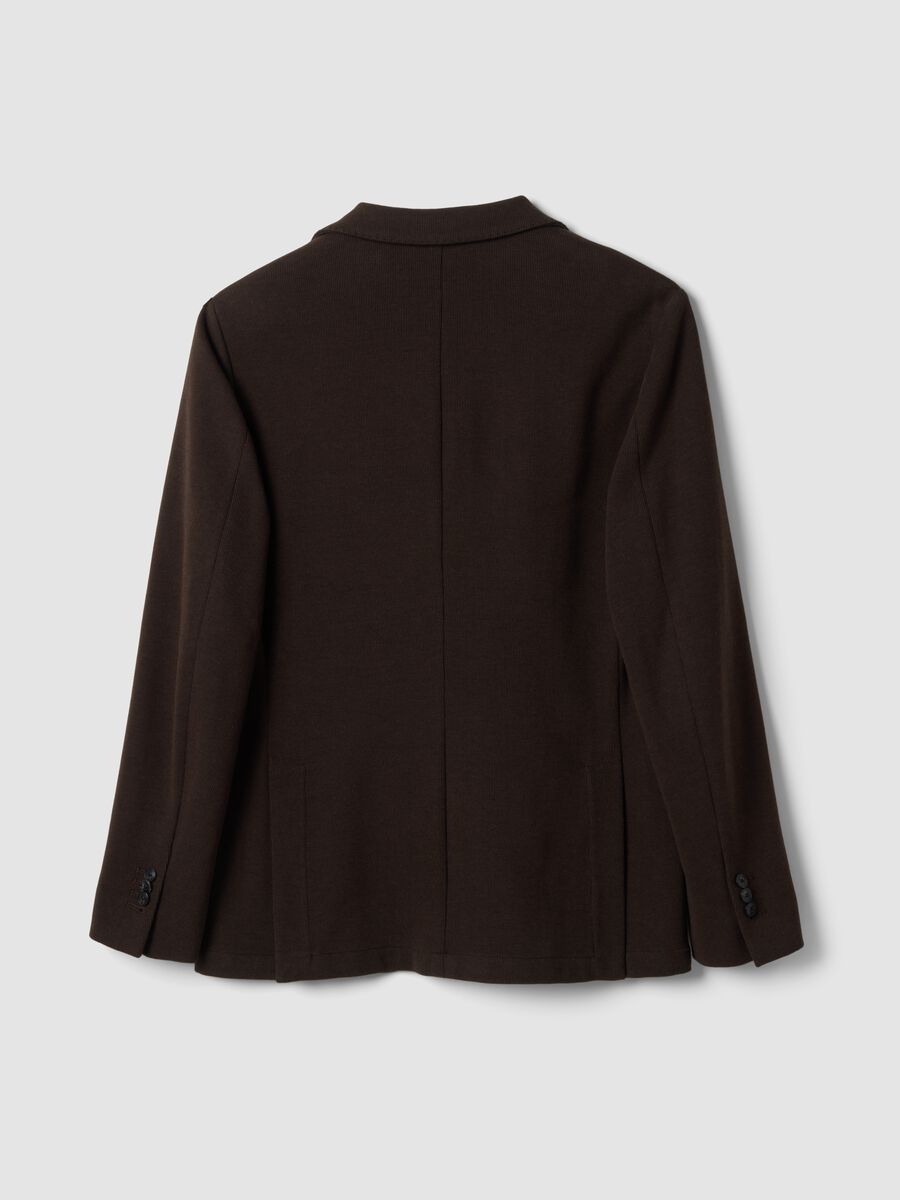 Brown regular-fit blazer with classic lapels_2