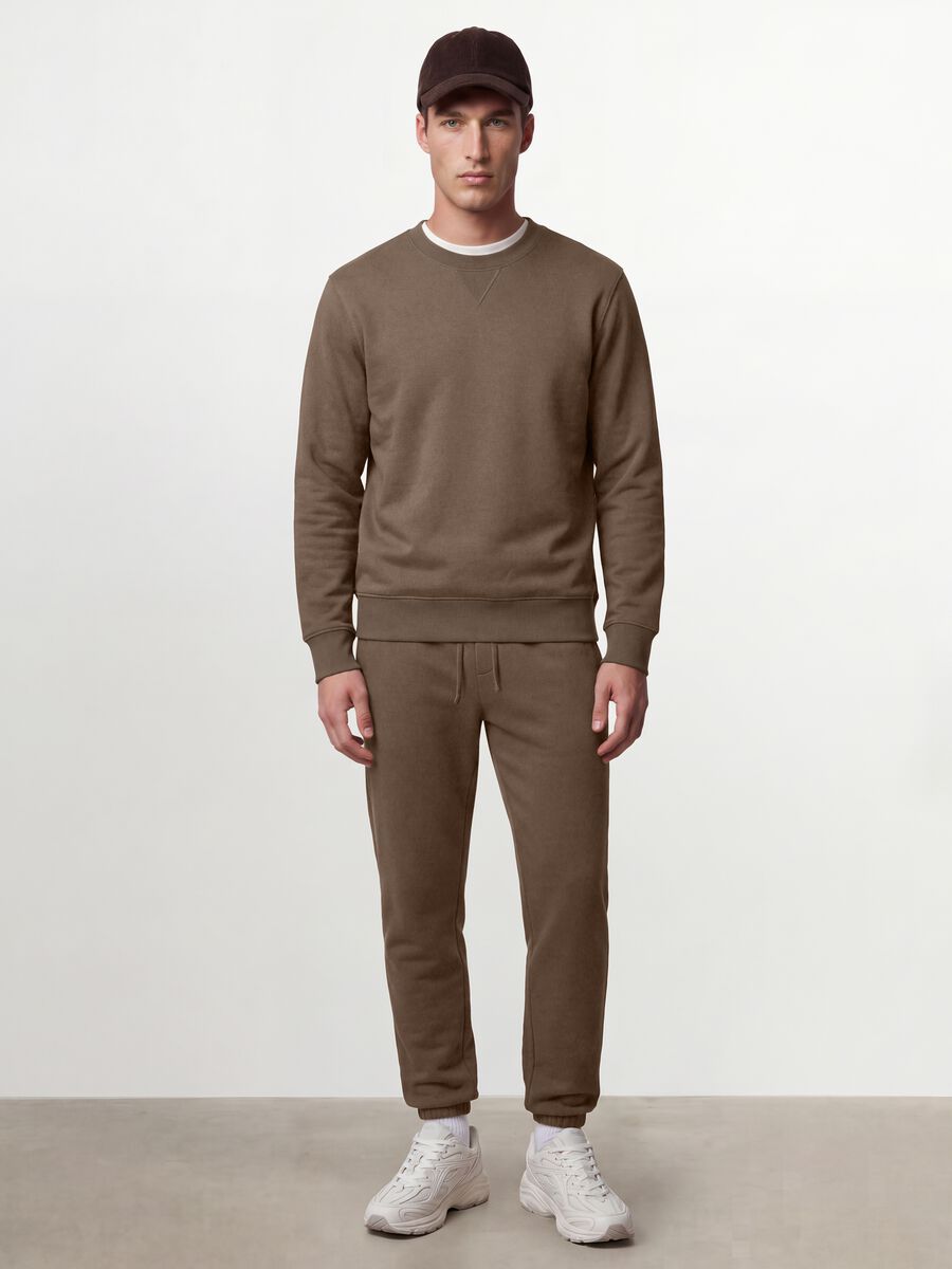 Grey crew-neck cotton-blend sweatshirt, regular fit_2