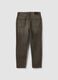 Jeans marroni in misto cotone e lyocell regular tapered_2