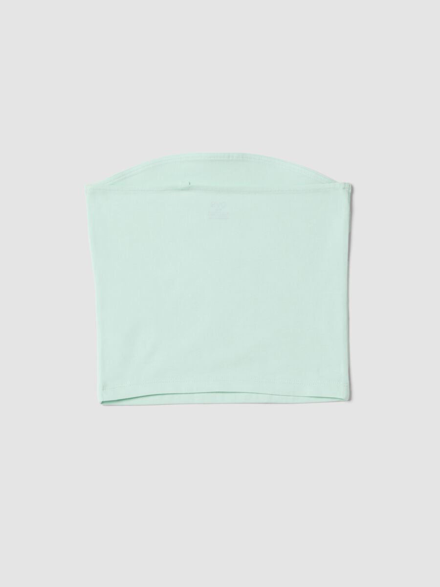 Girls&rsquo; fitted green bandeau top in stretch cotton_4