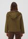 Gr&uuml;ne Parka-Jacke aus Baumwollmix mit Kapuze und Rippkragen_3