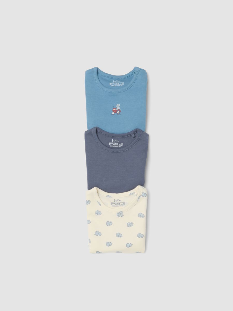 Lot de 3 bodies multicolores en pur coton bio pour b&eacute;b&eacute;_2