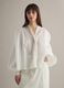 White pure cotton oversized fit blouse with wide sleeves_2