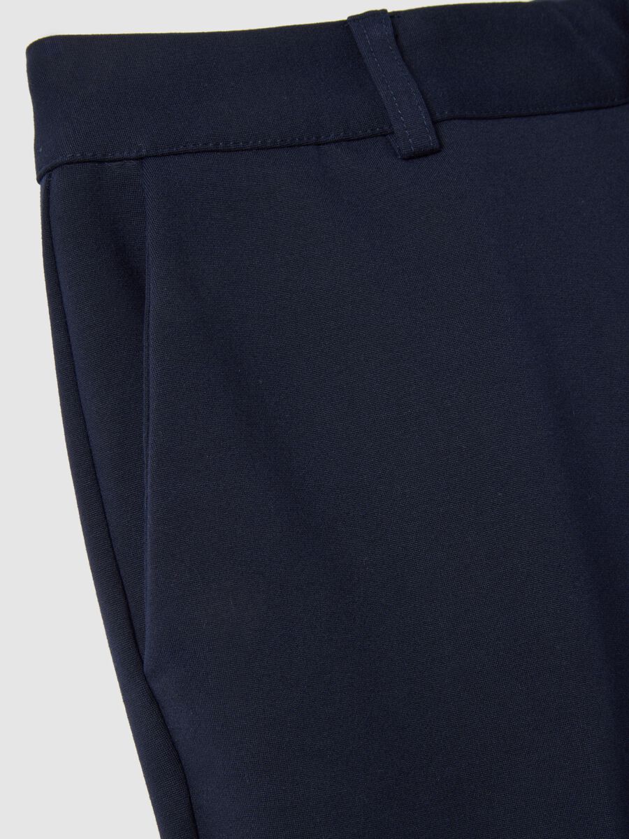 Blaue Slim Fit Chino-Hosen_5
