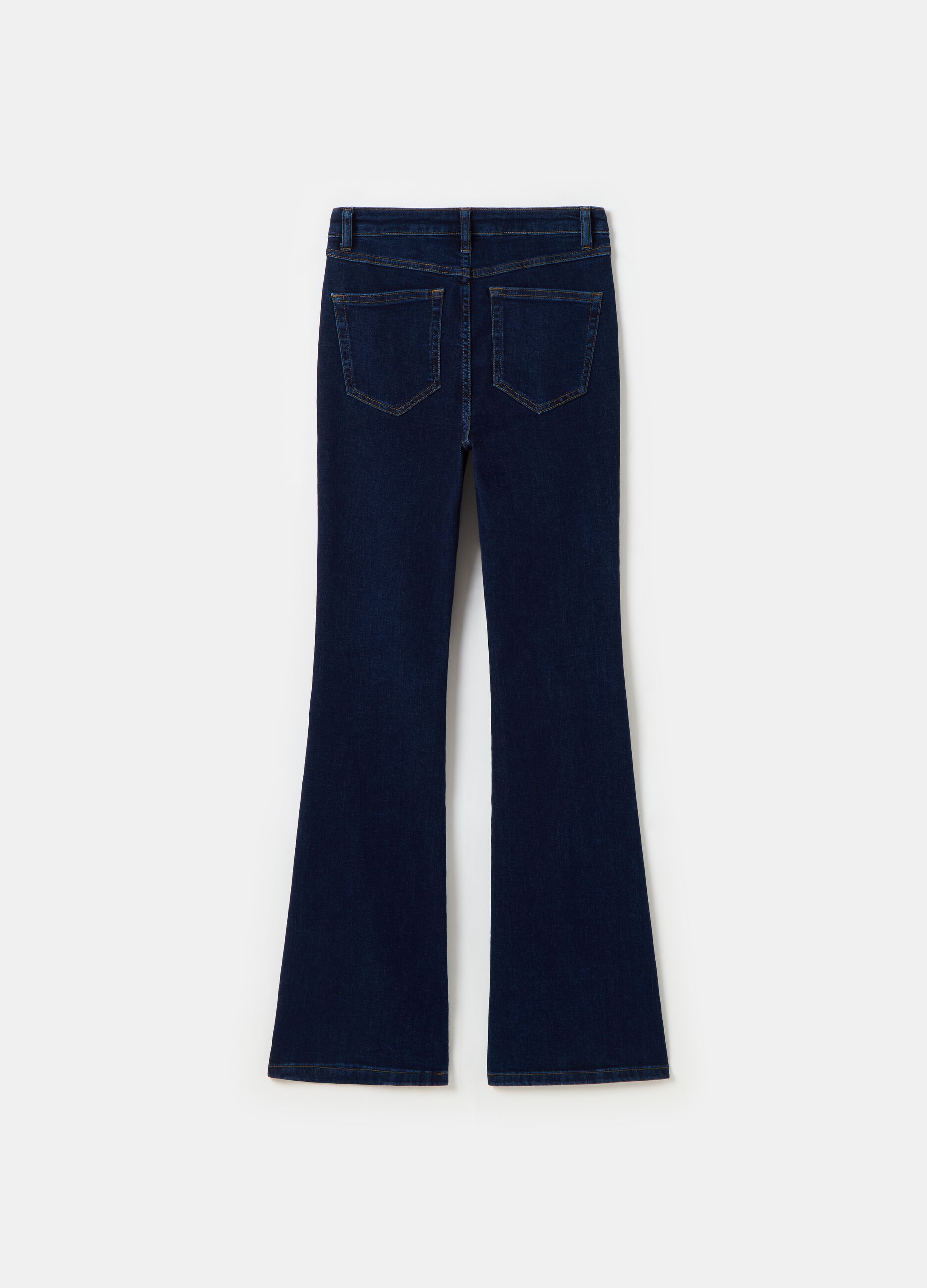 Rinsed flare-fit jeans