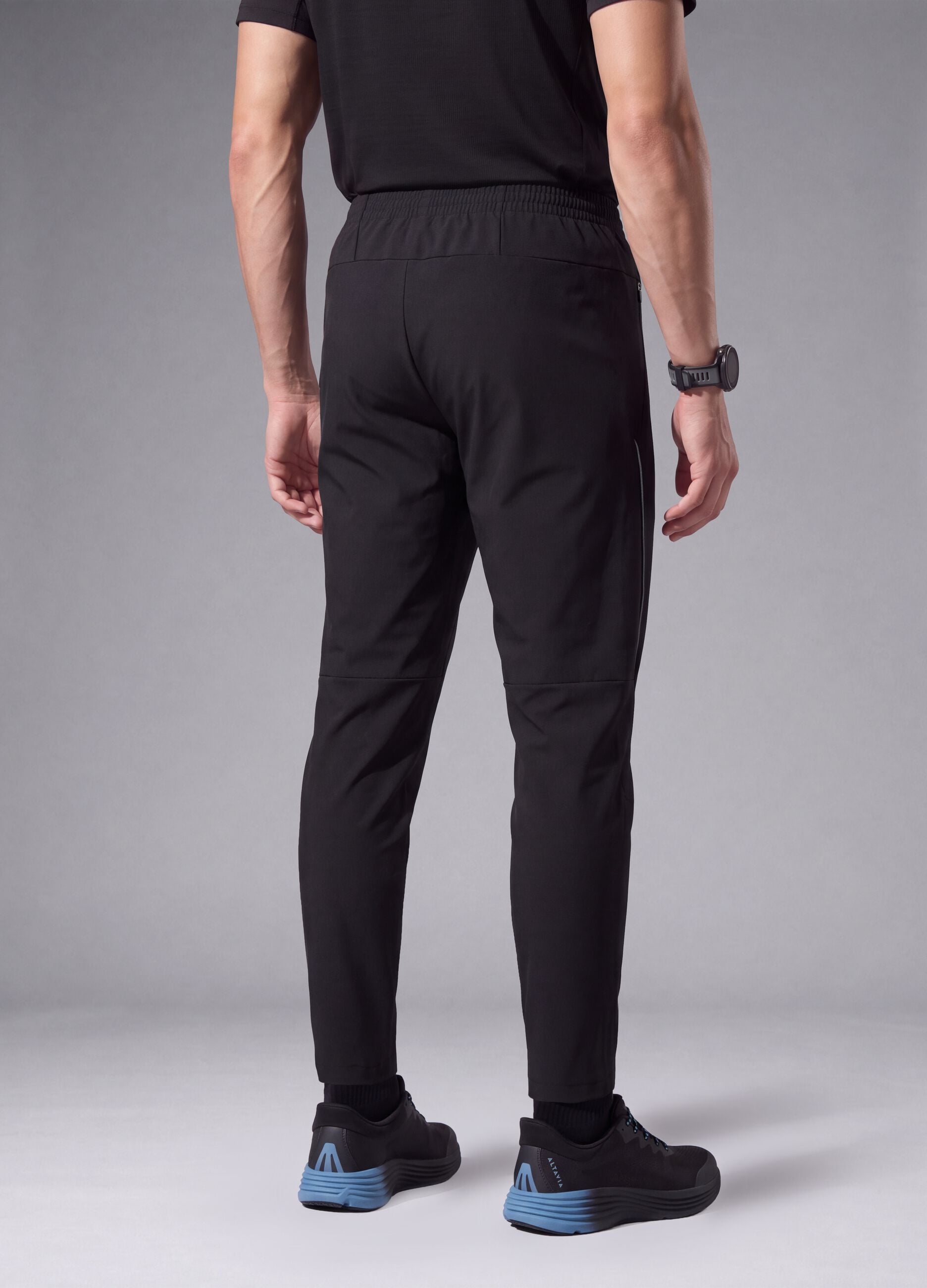 Black Easy Dry ALTAVIA stretch running trousers