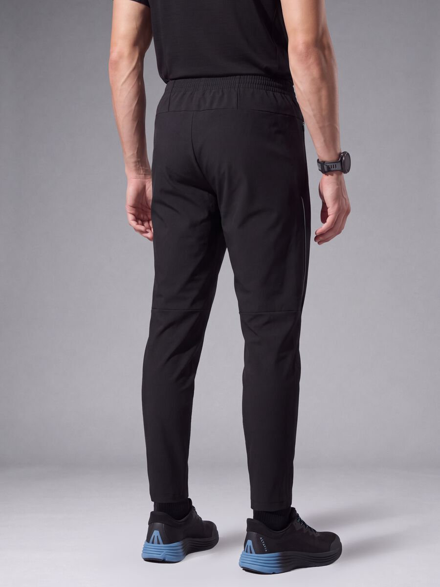 Black Easy Dry ALTAVIA stretch running trousers_2
