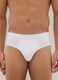 Multipack of white stretch cotton briefs with tight fit_1