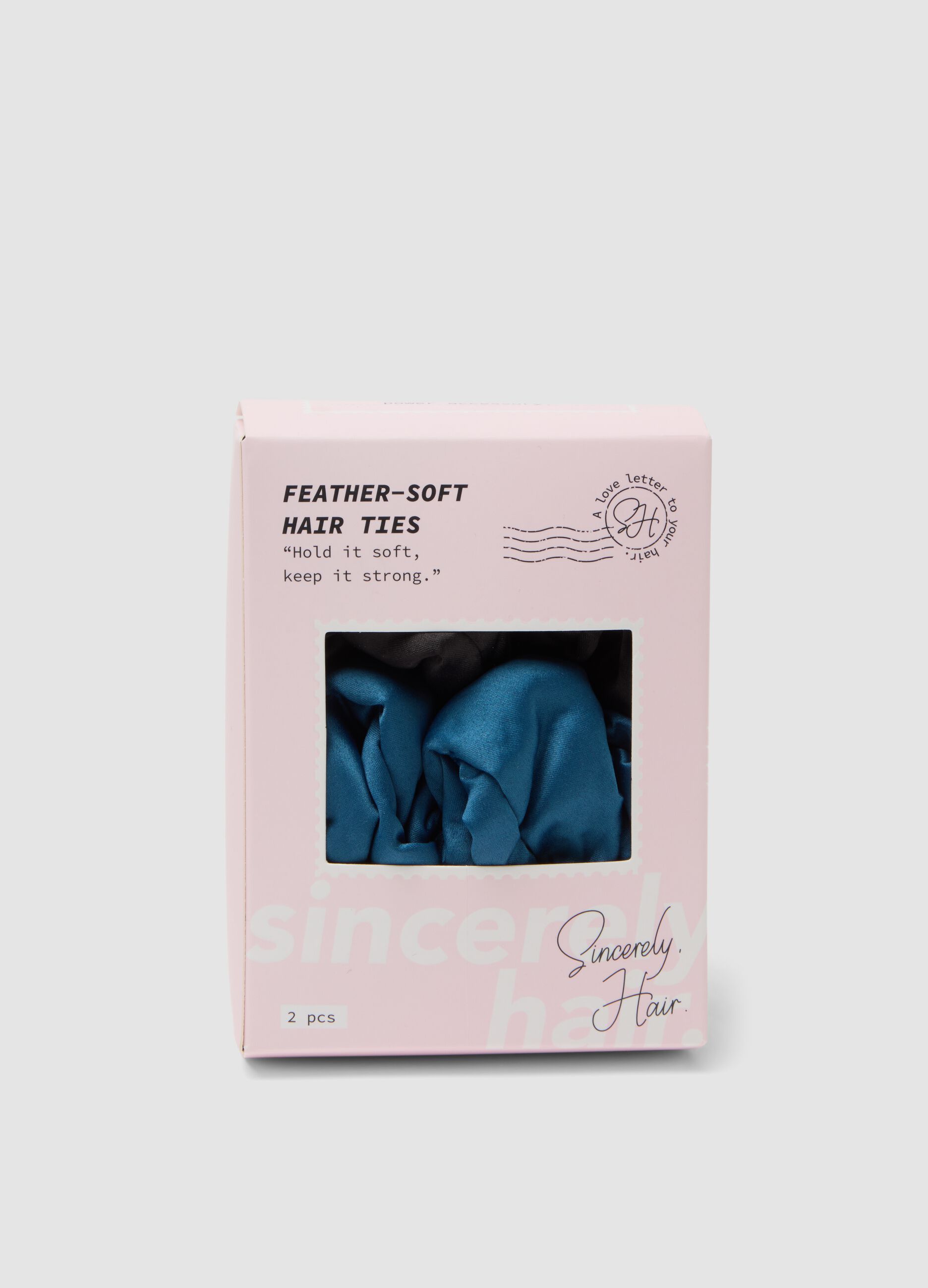 SINCERELY HAIR El&aacute;sticos feather-soft 2 un. XL Preto e Azul