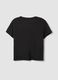 Black Viscose Stretch Short Sleeve T-shirt_4
