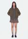 Black oversized cotton-blend checked shirt with bow_0