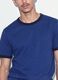 Blue fitted pure cotton T-shirt with contrast trims_2