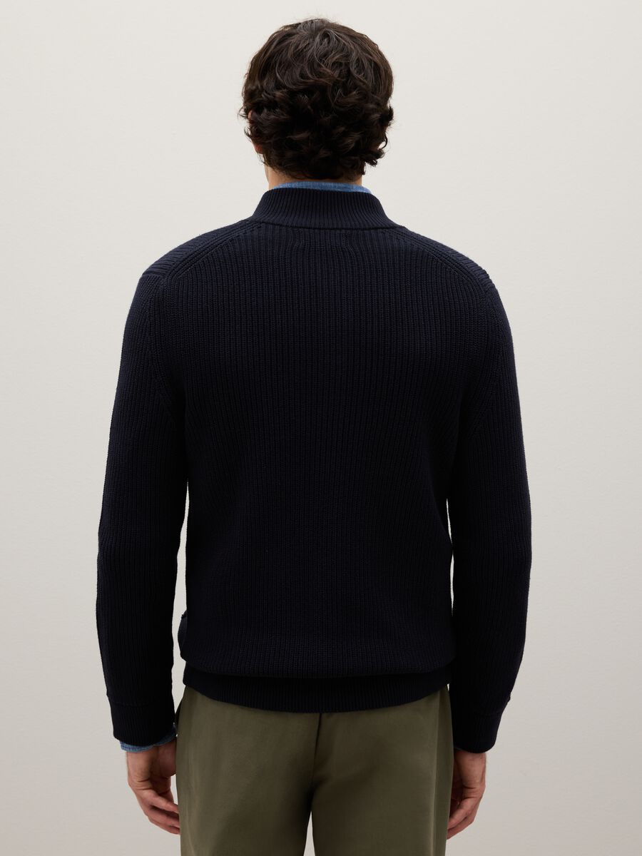 Blue Cardigan in Pure Cotton_3