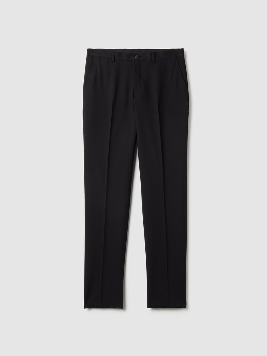 Black elegant slim fit trousers_4
