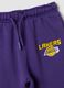 Completo jogging giallo in misto cotone con stampa Lakers over fit_2
