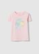 Pink pure cotton regular fit printed t-shirt for girls_0