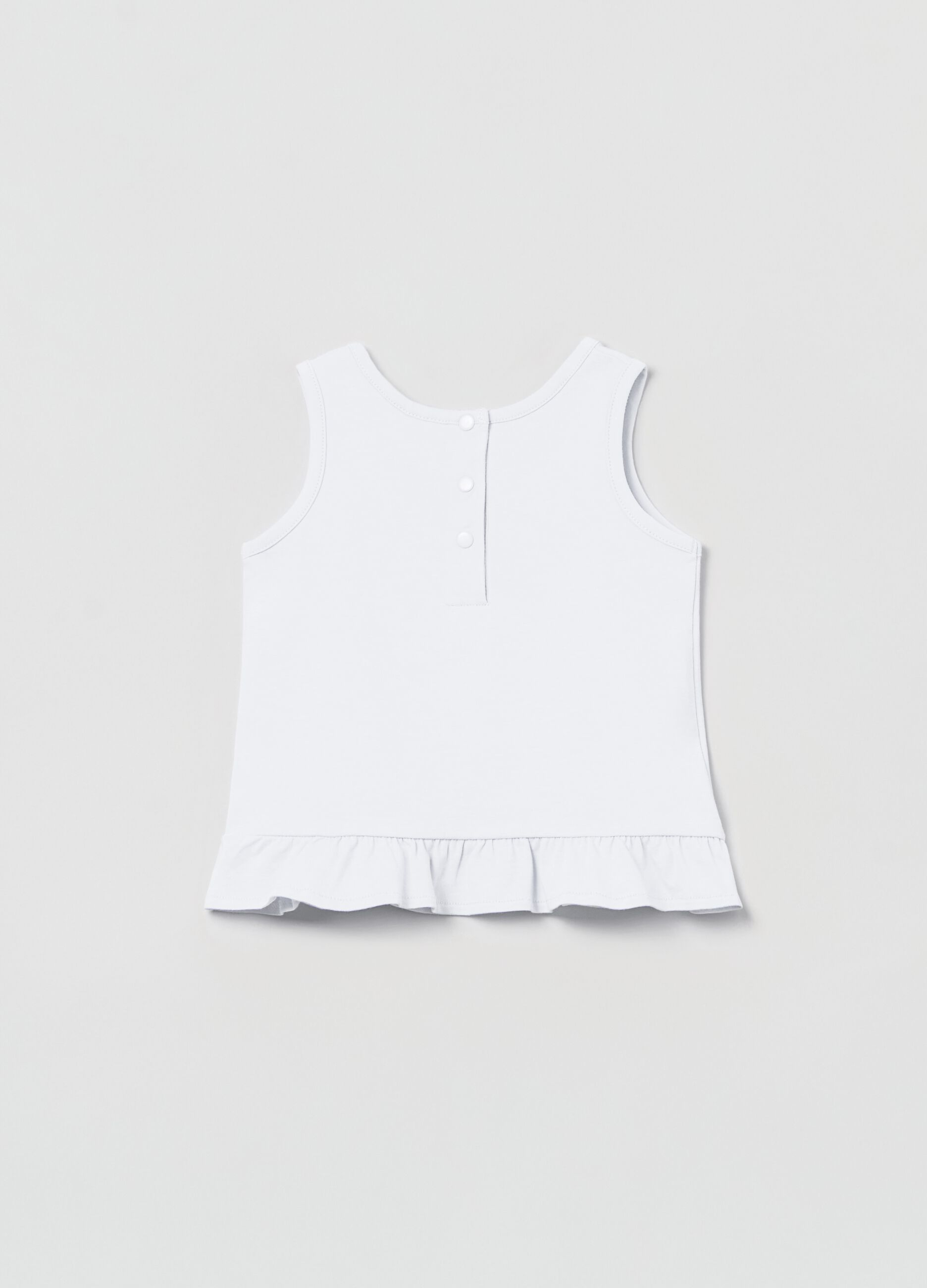 Camiseta de tirantes de algodón elástico estampado Bing