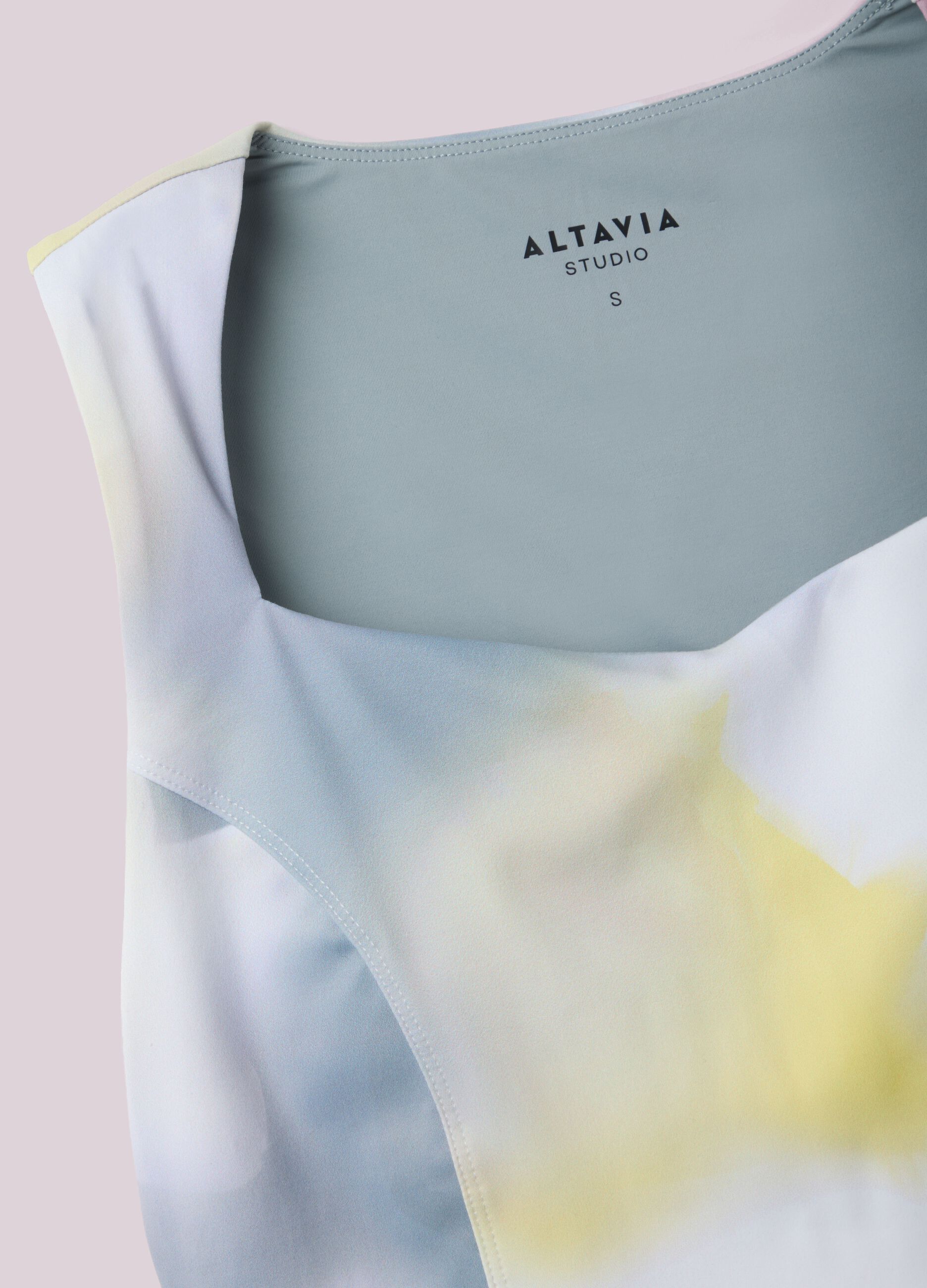 ALTAVIA STUDIO tie dye crop top with light support