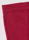 Red slim-fit organic stretch cotton treggings for girls_3