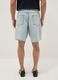 Light blue baggy-fit cotton-blend denim Bermuda shorts_2