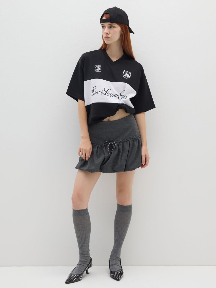 Black T-shirt with oversized fit_1